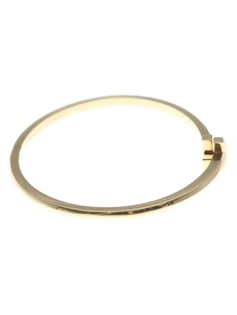 Tiffany & Co T One Narrow Bracelet Bangle Pink Gold
